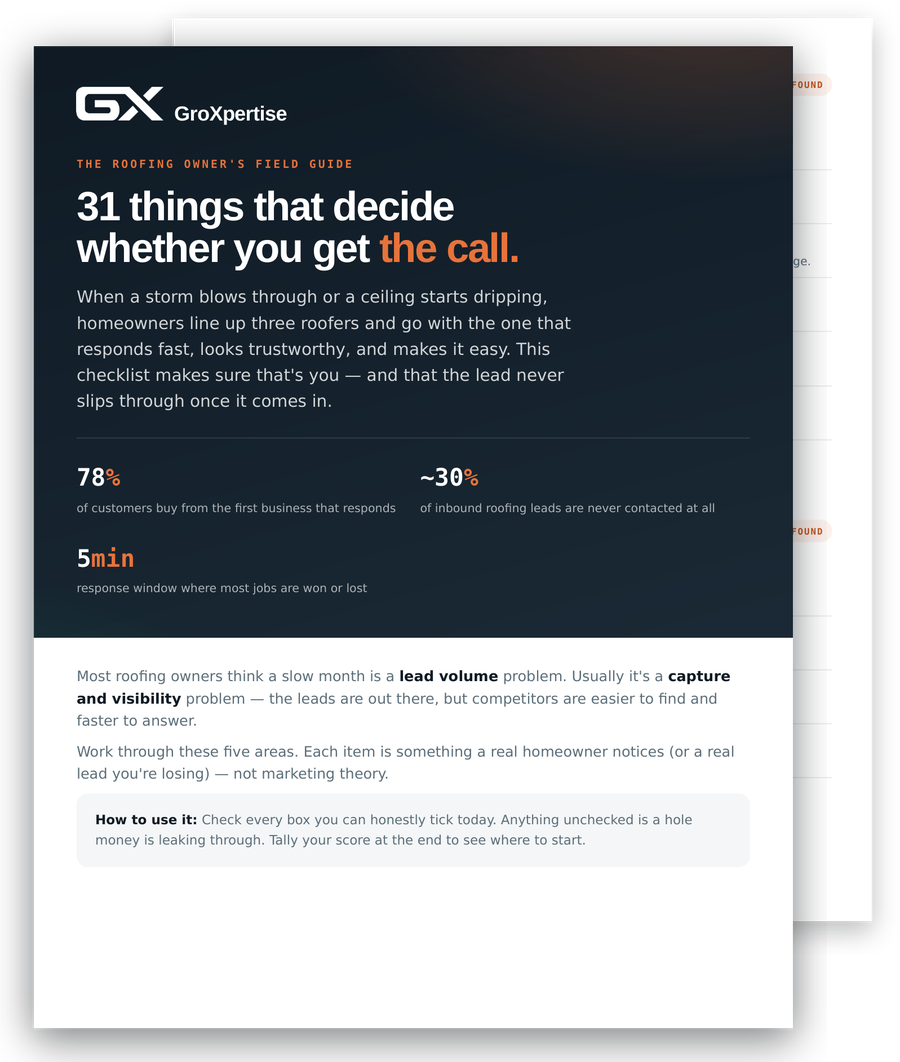 Roofing Local Lead Checklist